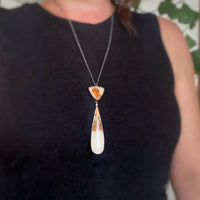 Ombré Feldspar, Agate, and Mozambique Garnet Necklace